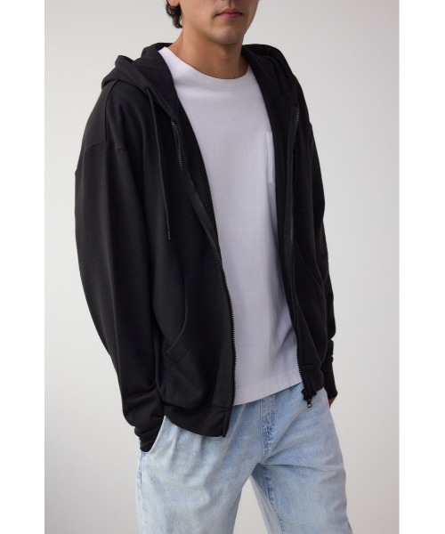 AZUL by moussy（アズールバイマウジー）の「サムホールジップパーカー（パーカー・メンズ・ブラック/ライトピンク/杢グレー/ホワイト・LARGE/MEDIUM）」の3枚目の写真