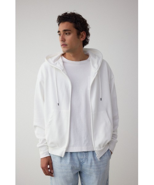 AZUL by moussy（アズールバイマウジー）の「サムホールジップパーカー（パーカー・メンズ・ブラック/ライトピンク/杢グレー/ホワイト・LARGE/MEDIUM）」の6枚目の写真