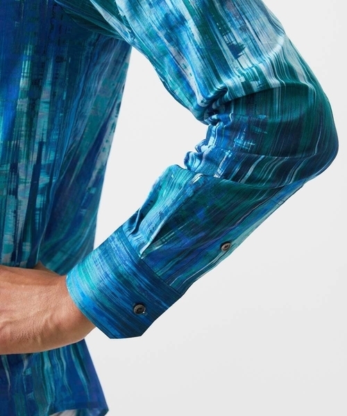 MICHEL KLEIN HOMME   （ミッシェルクランオム）の「《日本製》総柄長袖シャツ（シャツ/ブラウス・メンズ・ブルー・MEDIUM/LARGE/X-LARGE）」の8枚目の写真