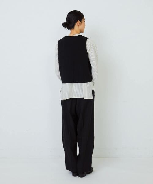 ADIEU TRISTESSE（アデュートリステス）の「COTTON SURF　ベスト（ベスト・レディース・ブラック/グレイッシュベージュ・FREE）」の18枚目の写真