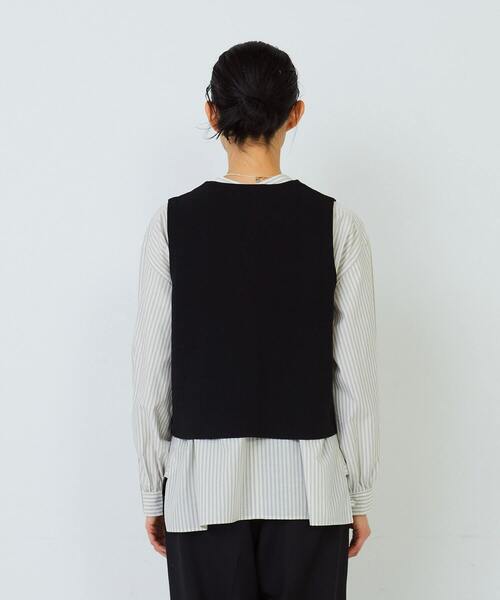 ADIEU TRISTESSE（アデュートリステス）の「COTTON SURF　ベスト（ベスト・レディース・ブラック/グレイッシュベージュ・FREE）」の21枚目の写真