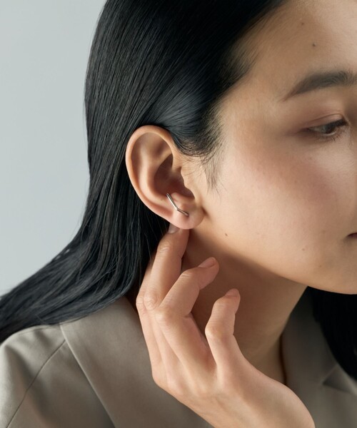 Jouete（ジュエッテ）の「[サスペンダー] K10WG ピアス ポリゴン（ピアス（片耳用）・レディース・ホワイトゴールド・FREE）」の5枚目の写真