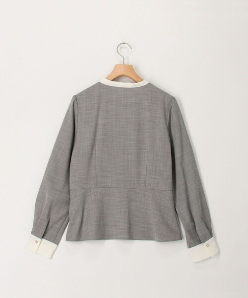 NOLLEY'S LIGHT(ノーリーズライト)の「《セットアップ対応》TRシャンブレーバイカラーペプラムブラウス(シャツ/ブラウス・レディース・ブラック系その他3/ベージュ系その他3・38)」の17枚目の写真