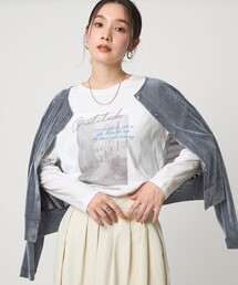 【WEB限定】<at ease>フォトプリント ロングスリーブ Tシャツ