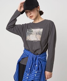 【WEB限定】＜at ease＞フォトプリント ロングスリーブ Tシャツ