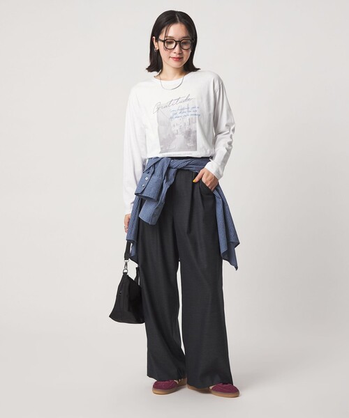 green label relaxing（グリーンレーベルリラクシング）の「【WEB限定】＜at ease＞フォトプリント ロングスリーブ Tシャツ（Tシャツ/カットソー・レディース・ダークグレー/その他1/その他2/その他3/ブラウン・FREE）」の13枚目の写真