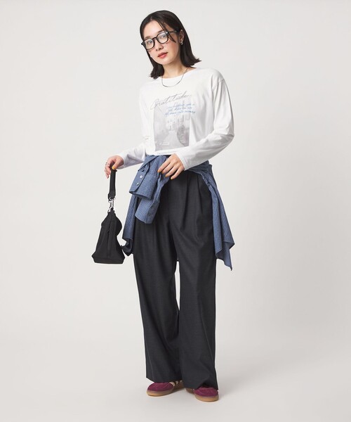 green label relaxing（グリーンレーベルリラクシング）の「【WEB限定】＜at ease＞フォトプリント ロングスリーブ Tシャツ（Tシャツ/カットソー・レディース・ダークグレー/その他1/その他2/その他3/ブラウン・FREE）」の14枚目の写真