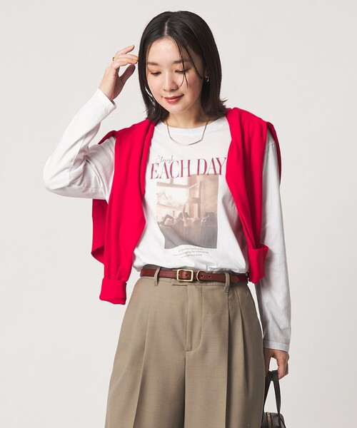 green label relaxing（グリーンレーベルリラクシング）の「【WEB限定】＜at ease＞フォトプリント ロングスリーブ Tシャツ（Tシャツ/カットソー・レディース・ダークグレー/その他1/その他2/その他3/ブラウン・FREE）」の22枚目の写真