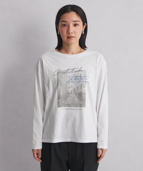 セール】【WEB限定】＜at ease＞フォトプリント ロングスリーブ T