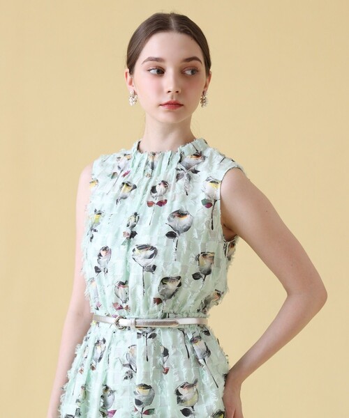 ANAYI（アナイ）の「カットジャガードフラワープリント ワンピース（ワンピース・レディース・ミント・34/36/38）」の5枚目の写真