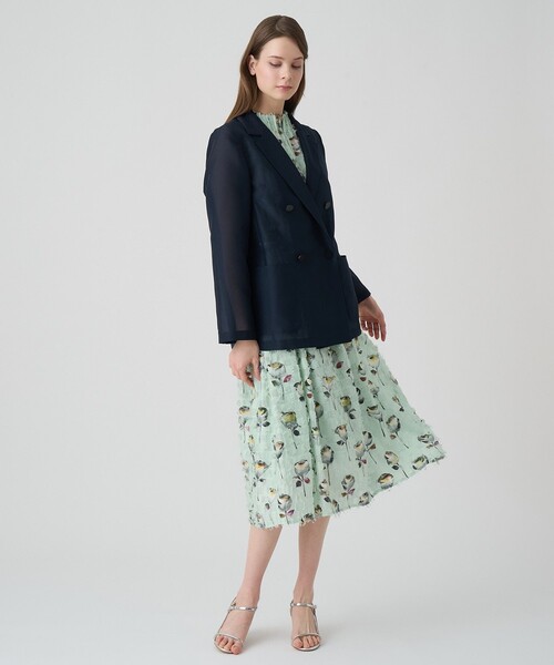 ANAYI（アナイ）の「カットジャガードフラワープリント ワンピース（ワンピース・レディース・ミント・34/36/38）」の7枚目の写真