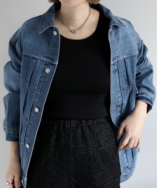 cepo（セポ）の「〈前後2way〉ソウバリニットタンクトップ（タンクトップ・レディース・オフホワイト/グレー/ブラック/ライム/ホワイト×ブラック・M）」の3枚目の写真