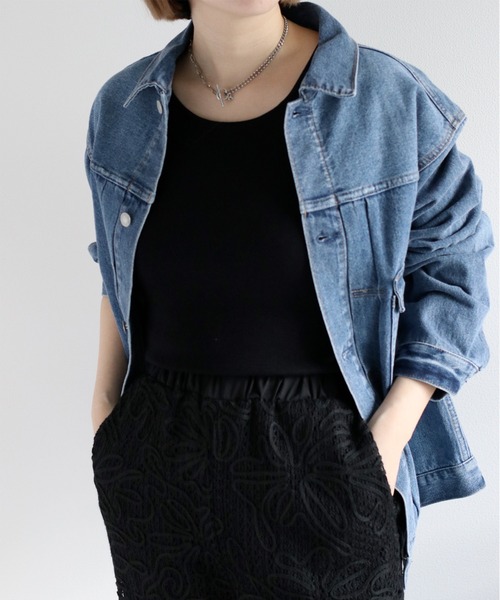 cepo（セポ）の「〈前後2way〉ソウバリニットタンクトップ（タンクトップ・レディース・オフホワイト/グレー/ブラック/ライム/ホワイト×ブラック・M）」の21枚目の写真