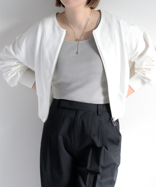 cepo（セポ）の「〈前後2way〉ソウバリニットタンクトップ（タンクトップ・レディース・オフホワイト/グレー/ブラック/ライム/ホワイト×ブラック・M）」の6枚目の写真