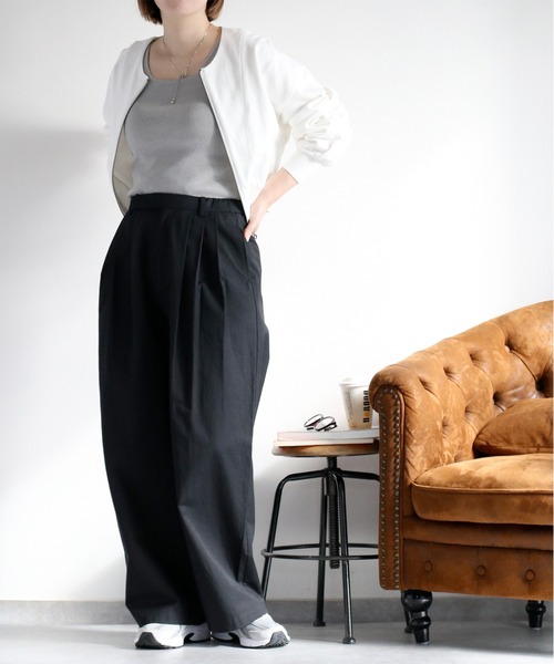 cepo（セポ）の「〈前後2way〉ソウバリニットタンクトップ（タンクトップ・レディース・オフホワイト/グレー/ブラック/ライム/ホワイト×ブラック・M）」の9枚目の写真