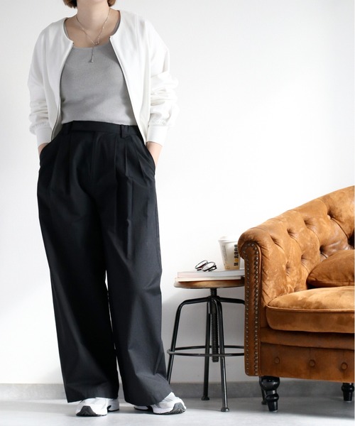 cepo（セポ）の「〈前後2way〉ソウバリニットタンクトップ（タンクトップ・レディース・オフホワイト/グレー/ブラック/ライム/ホワイト×ブラック・M）」の11枚目の写真