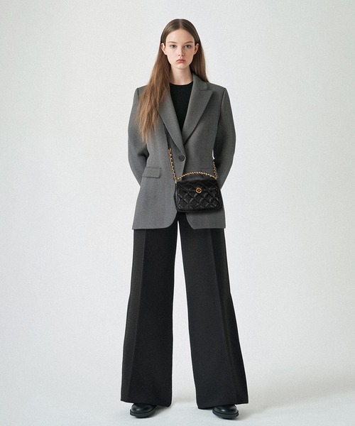 METROCITY（メトロシティ）の「【メトロシティ】牛革 ダイヤクラシコトートバッグ ミディアム（トートバッグ・レディース・ブラック/アイボリー/ネイビー/パープル・FREE）」の16枚目の写真