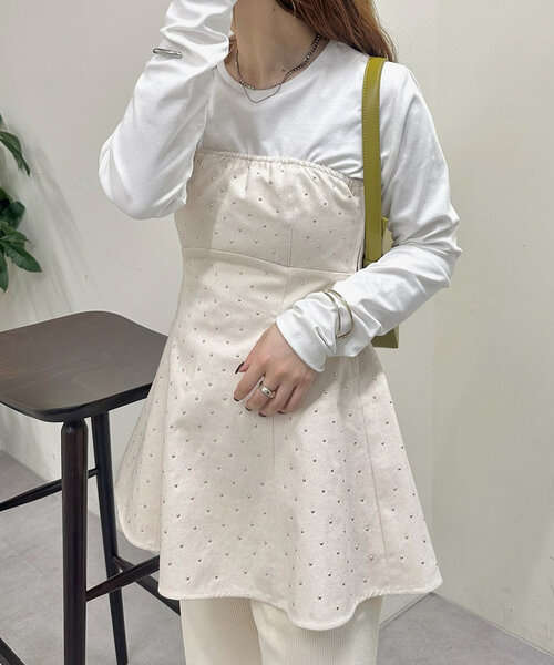 mystic(ミスティック)の「スタッズビスチェ(シャツ/ブラウス・レディース・アイボリー/ネイビー・FREE)」の13枚目の写真