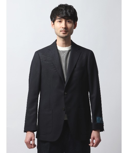SUIT SQUARE(スーツスクエア)の「WEAR SHiFT ジャケット 尾州 無地 通年(テーラードジャケット・メンズ・ネイビー系・S/M/L/LL)」の6枚目の写真