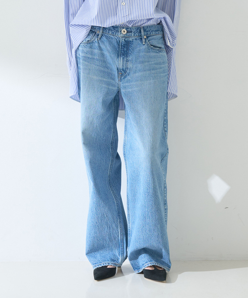 ✧美品【アッパーハイツ】ハイライズワイドデニムパンツ25 ブルー upper hights(アッパーハイツ)｜THE LAZY NIECE ハイライズ
