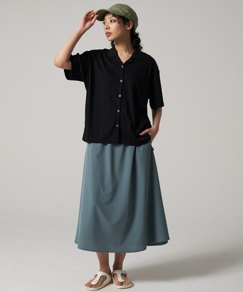 Eddie Bauer(エディーバウアー)の「ジャージー 開襟シャツ(シャツ/ブラウス・レディース・アイボリー/ブラック/パープル・S/M/L/XL)」の17枚目の写真