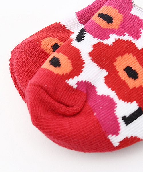 marimekko（マリメッコ）の「HIETA SOCKS（ソックス/靴下・キッズ・レッド/ブラック・FREE）」の3枚目の写真