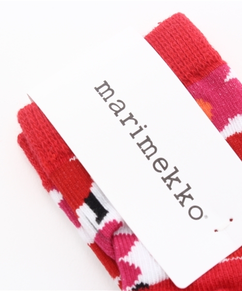 marimekko（マリメッコ）の「HIETA SOCKS（ソックス/靴下・キッズ・レッド/ブラック・FREE）」の4枚目の写真