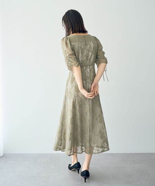 YECCA VECCA(イェッカヴェッカ)の「レース切替フレアドレス(ドレス・レディース・グレー/カーキ/ネイビー・FREE)」の15枚目の写真