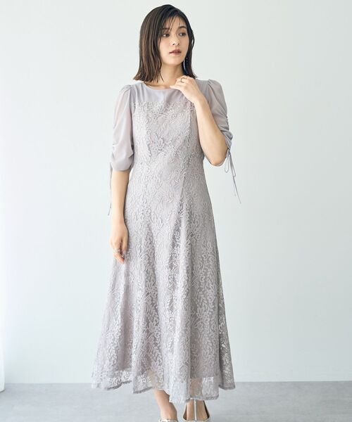 YECCA VECCA(イェッカヴェッカ)の「レース切替フレアドレス(ドレス・レディース・グレー/カーキ/ネイビー・FREE)」の22枚目の写真