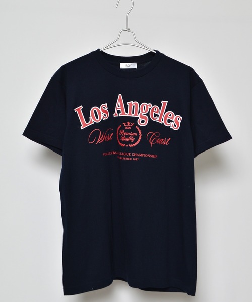 RGY（アールジーワイ）の「【RGY】LOS ANGELES プリントTシャツ（Tシャツ/カットソー・レディース・ネイビー/オートミール/ホワイト・LARGE/MEDIUM）」の4枚目の写真