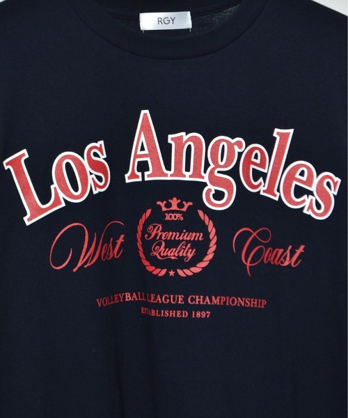 RGY（アールジーワイ）の「【RGY】LOS ANGELES プリントTシャツ（Tシャツ/カットソー・レディース・ネイビー/オートミール/ホワイト・LARGE/MEDIUM）」の5枚目の写真