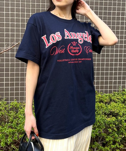 RGY（アールジーワイ）の「【RGY】LOS ANGELES プリントTシャツ（Tシャツ/カットソー・レディース・ネイビー/オートミール/ホワイト・LARGE/MEDIUM）」の8枚目の写真
