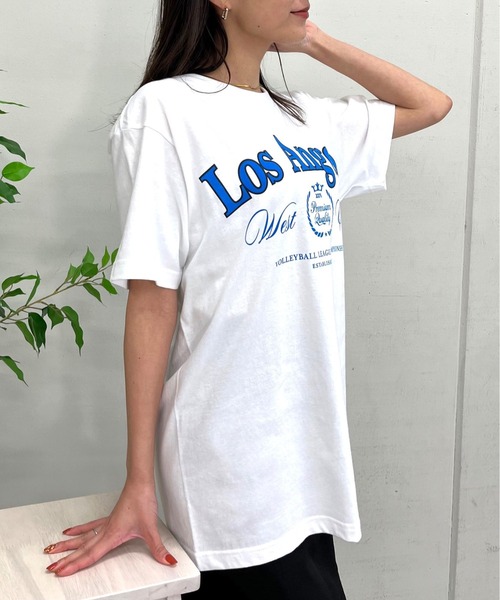 RGY（アールジーワイ）の「【RGY】LOS ANGELES プリントTシャツ（Tシャツ/カットソー・レディース・ネイビー/オートミール/ホワイト・LARGE/MEDIUM）」の17枚目の写真