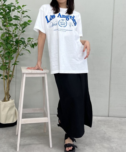 RGY（アールジーワイ）の「【RGY】LOS ANGELES プリントTシャツ（Tシャツ/カットソー・レディース・ネイビー/オートミール/ホワイト・LARGE/MEDIUM）」の18枚目の写真