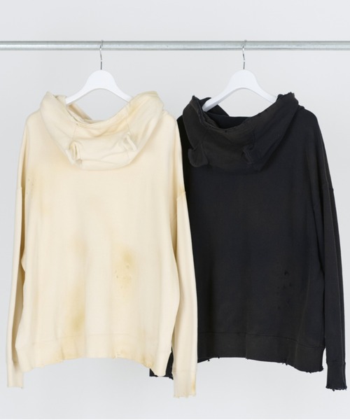 DISCOVERED(ディスカバード)の「DISCOVERED DEVIL EAR DAMAGE HOODIE(パーカー・メンズ・ナチュラル/ブラック・1/3)」の18枚目の写真