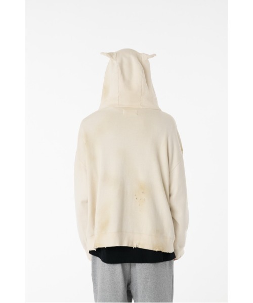 DISCOVERED(ディスカバード)の「DISCOVERED DEVIL EAR DAMAGE HOODIE(パーカー・メンズ・ナチュラル/ブラック・1/3)」の14枚目の写真