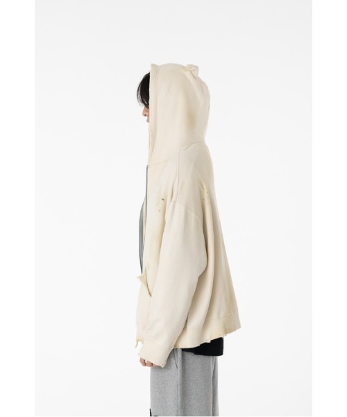 DISCOVERED(ディスカバード)の「DISCOVERED DEVIL EAR DAMAGE HOODIE(パーカー・メンズ・ナチュラル/ブラック・1/3)」の15枚目の写真