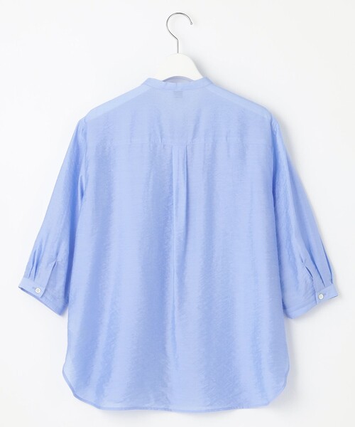 J.PRESS(ジェイプレス)の「【WEB限定カラーあり・洗える】Sheer Vis リネン バンドカラー ブラウス(シャツ/ブラウス・レディース・サックスブルー系/カーキ系/アイボリー系/ネイビー系・T13/T15)」の16枚目の写真