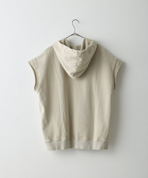 WHIMSIC（ウィムジック）の「*【WHIMSIC/SETUP対応】ガーメントダイスウェットフーディーベスト（ベスト・レディース・チャコールグレー/オフホワイト・FREE）」の11枚目の写真