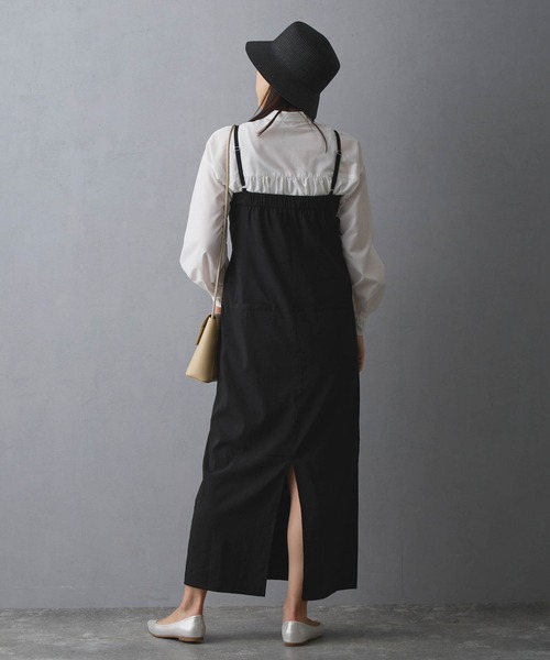 NICOLE white（ニコルホワイト）の「キャミワンピース（ワンピース・レディース・ブラック/チャコール・FREE）」の6枚目の写真