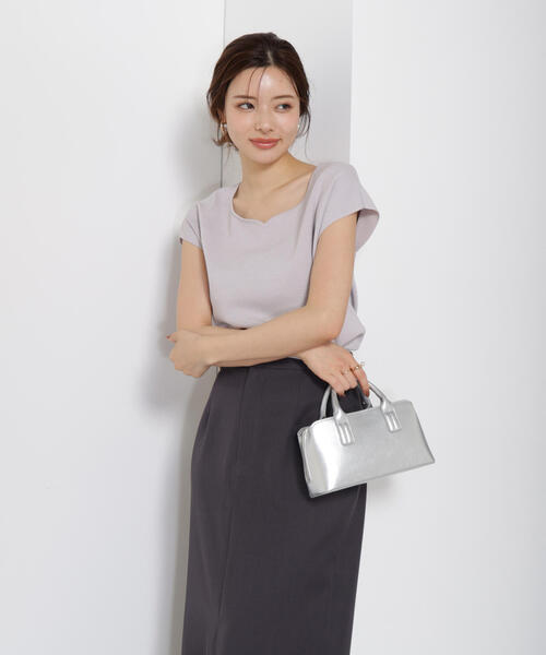 PROPORTION BODY DRESSING(プロポーションボディドレッシング)の「ハートカットフレンチ総針ニット / 1215170500(ニット/セーター・レディース・グレー/ピンク/ライトグリーン/ホワイト系その他・FREE)」の14枚目の写真