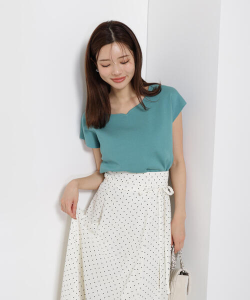 PROPORTION BODY DRESSING(プロポーションボディドレッシング)の「ハートカットフレンチ総針ニット / 1215170500(ニット/セーター・レディース・グレー/ピンク/ライトグリーン/ホワイト系その他・FREE)」の5枚目の写真