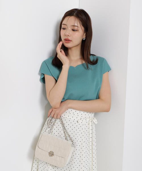PROPORTION BODY DRESSING(プロポーションボディドレッシング)の「ハートカットフレンチ総針ニット / 1215170500(ニット/セーター・レディース・グレー/ピンク/ライトグリーン/ホワイト系その他・FREE)」の7枚目の写真