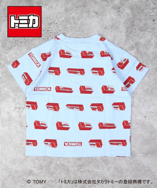 DILASH(ディラッシュ)の「【トミカ 】 BOX総柄半袖Tシャツ(Tシャツ/カットソー・キッズ・オフホワイト/サックスブルー・90/100/110/120/80/130)」の3枚目の写真