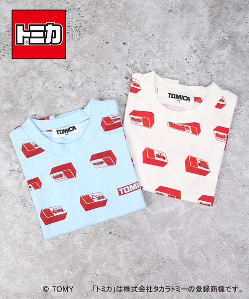 DILASH(ディラッシュ)の「【トミカ 】 BOX総柄半袖Tシャツ(Tシャツ/カットソー・キッズ・オフホワイト/サックスブルー・90/100/110/120/80/130)」の4枚目の写真