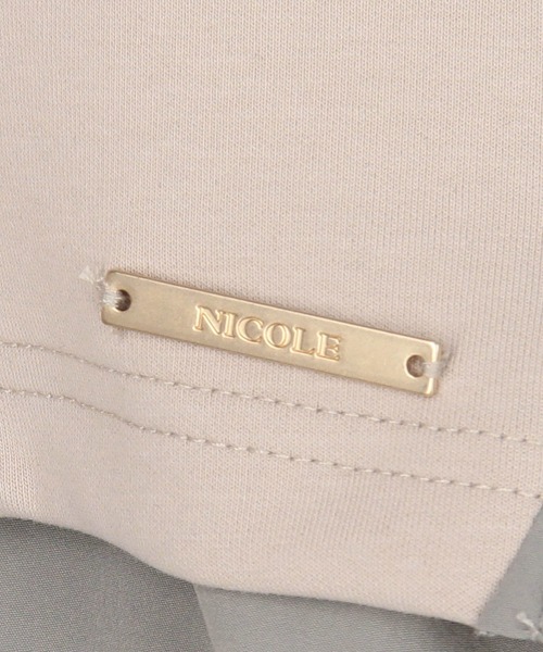 NICOLE white（ニコルホワイト）の「異素材使い配色ZIPパーカー（パーカー・レディース・チャコール/ブラック/グレー・FREE）」の7枚目の写真
