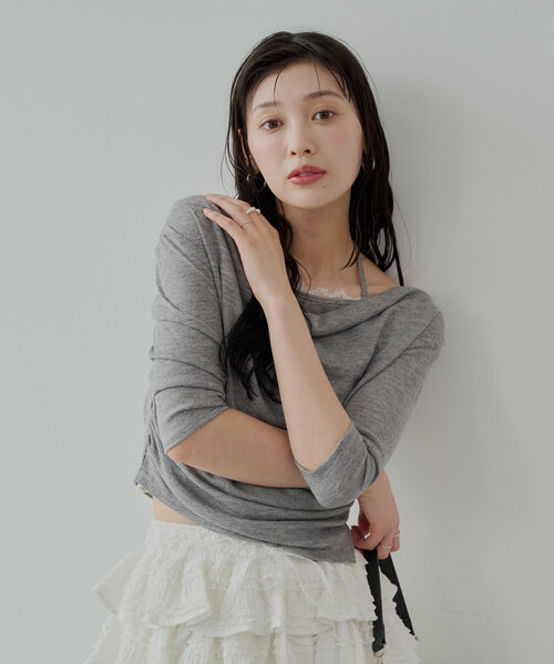 mi♡ページ ミックスゲージニットベスト｜BIGI online store - ビギ