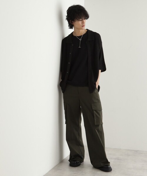 tk.TAKEO KIKUCHI(ティーケータケオキクチ)の「リネンライクニットポロシャツ(ニット/セーター・メンズ・ブルー/ブラック/ライトグレー・04/03/02)」の10枚目の写真