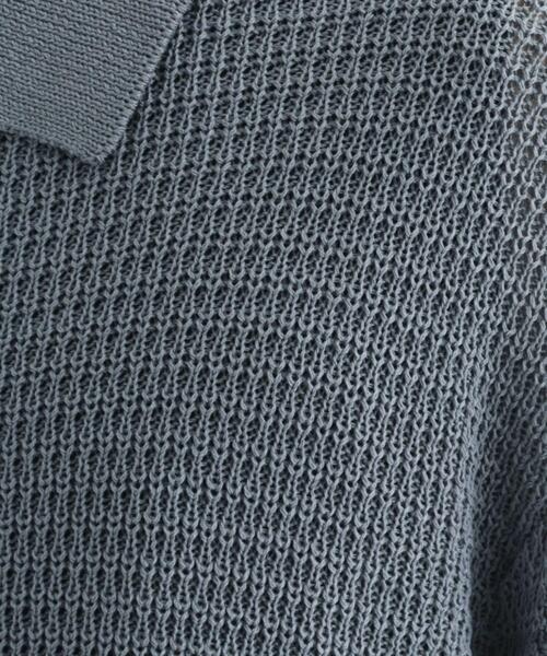 tk.TAKEO KIKUCHI(ティーケータケオキクチ)の「リネンライクニットポロシャツ(ニット/セーター・メンズ・ブルー/ブラック/ライトグレー・04/03/02)」の15枚目の写真