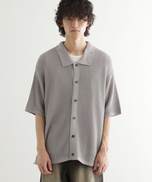 tk.TAKEO KIKUCHI(ティーケータケオキクチ)の「リネンライクニットポロシャツ(ニット/セーター・メンズ・ブルー/ブラック/ライトグレー・04/03/02)」の16枚目の写真